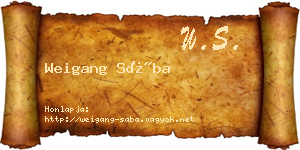 Weigang Sába névjegykártya